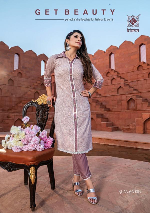 Kiana Shanaya Fancy Casual Kurti With Bottom Collection